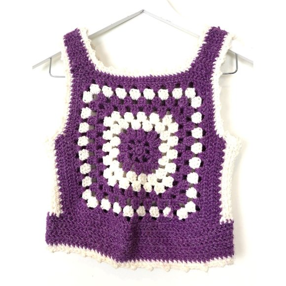 Tops - Handmade Crochet Granny Square Tank